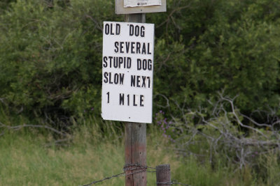 Sign along Hwy 434, Northern Montana