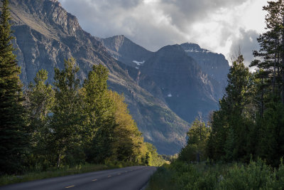 Going to the Sun Road on the East side of Glacier National Park