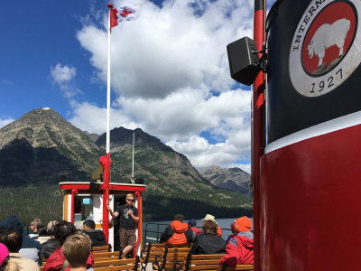 Taking a cruise down Waterton Lake on the International
