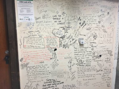 Employee graffiti in the basement of the Prince of Wales Hotel