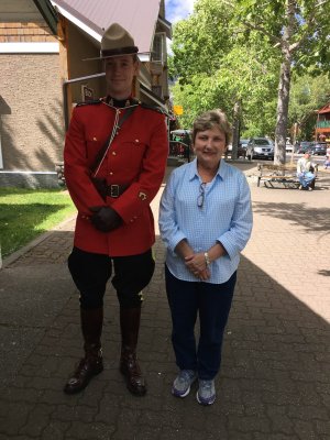 Marilyn with a mountie