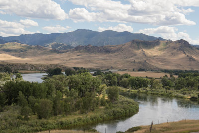 The Missouri River entering the great plains