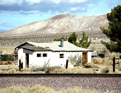 Barstow White Shack by Tracks
