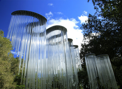 hanging white plastic tubes