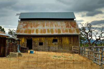 Old Barn with Mossy Roof