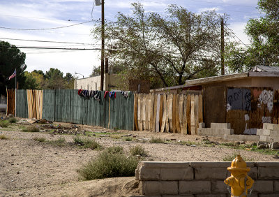 Barstow Shack Fence and Laundry