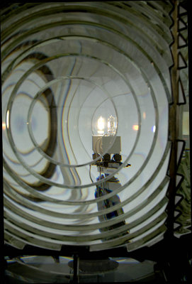 Cape Blanco Fresnel Lens with Light