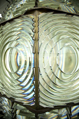 Fresnel lens lighthouse prisms