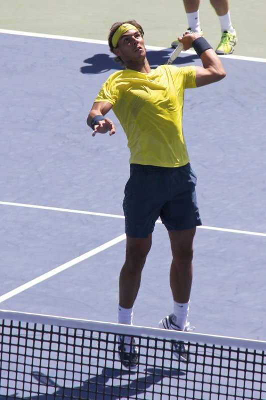 Nadal (Spain) playing doubles against Ferrer.jpg