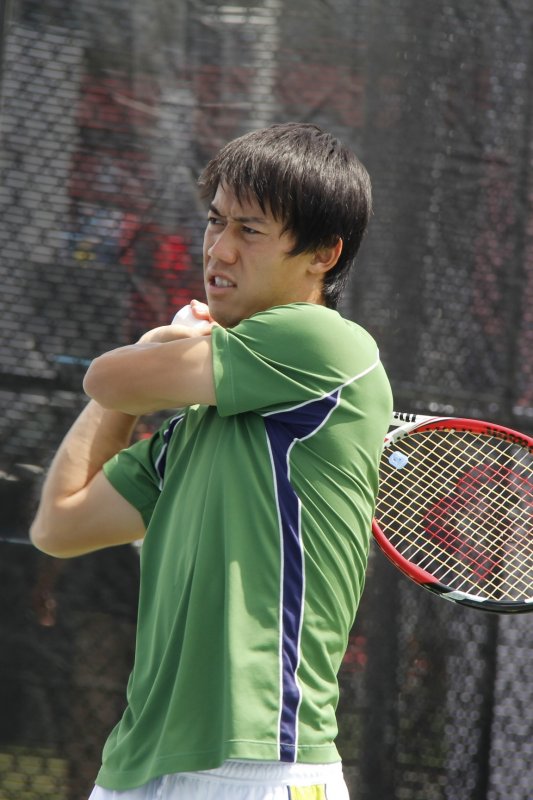 Nishikori (Japan) on the practice court.jpg