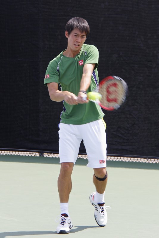 Nishikori (Japan) on the practice court.jpg