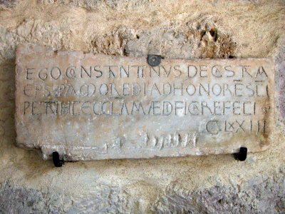 Bosa - S. Pietro extra muros - Epigrafe di fabbrica