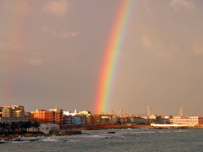 Porto Torres - Alba con arcobaleno