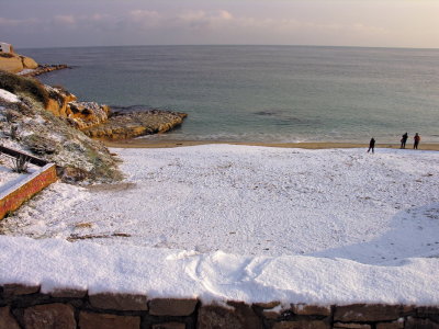 Porto Torres - neve sulla siaggia di Balai