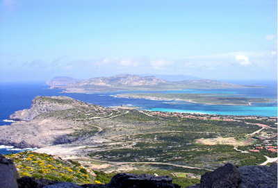 Stintino - La Pelosa, l'Isola Piana e l'Asinara viste dalla Torre del Falcone 
