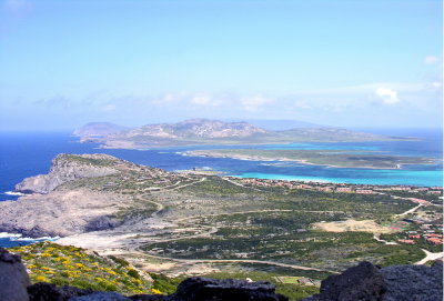 Stintino - La Pelosa, l'Isola Piana e l'Asinara viste dalla Torre del Falcone