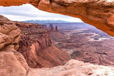 1DX68842 - View  Under Mesa Arch