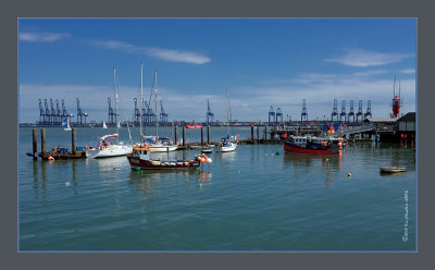 Background of Felixstowe International Port 