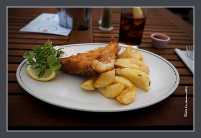 Delicious Fish & Chips at The Green Room Marquee