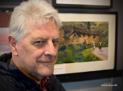 Phil Brew Displaying his entry at the Colchester Photographic Society's 75th Anniversary Exhibition