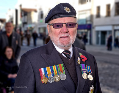 A Veteran wearing his 'Dad's' medals ( group of four) Family Pride 
