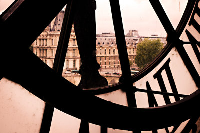 View of the Louvre from the Orsay clock