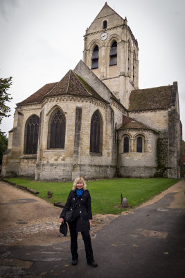 Me in front of the church Van Gogh painted