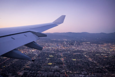 Just before touchdown - Los Angeles 