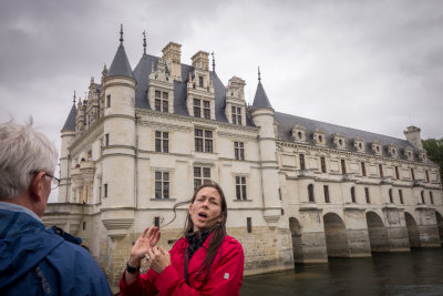 Christine, Rick Steves Guide, at Chenonceau