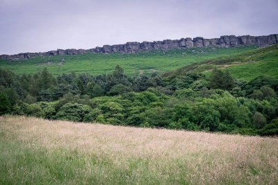 View of Stanage Edge from North Lees Hall