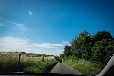 The narrow road to Snowshill lavender farm