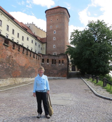 Chris on way to Wawel Royal Castle in Krakow