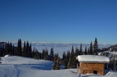 Sauna and valley clouds