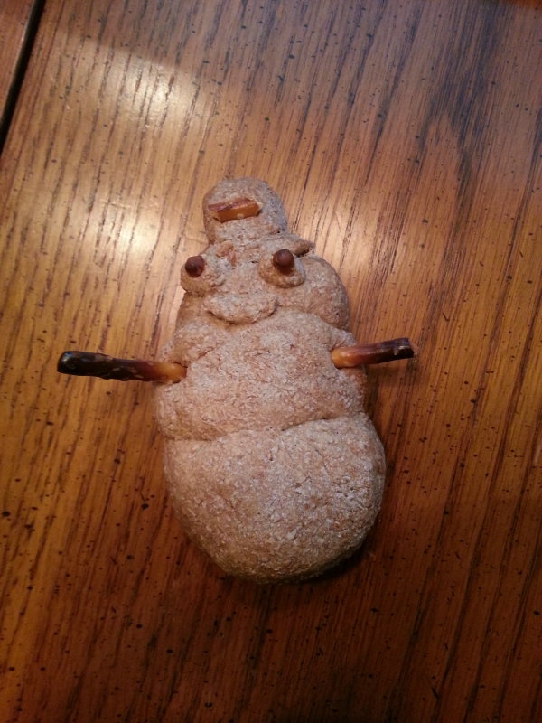 Lucy's snowman bread