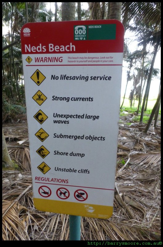 Dos and donts at Neds Beach