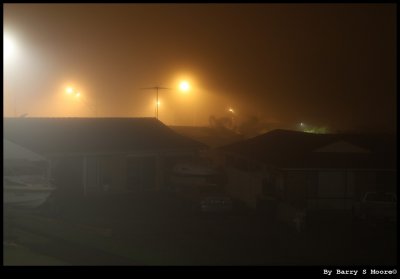 Fog - street light in the distance