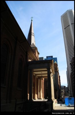 St James Spire and MLC tower in Sydney CBD