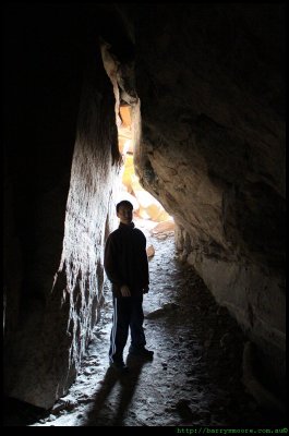 Bushrangers cave - inside with Joe