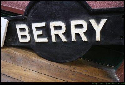 Berry - old railway station sign