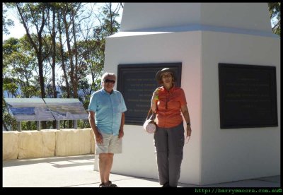 Kevin and Sue at the Monument to the Crossing of the Blue Mountains