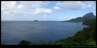 Lord Howe Island - at Clear place looking south over the pacific
