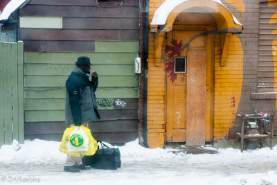 Man and  Yellow Door