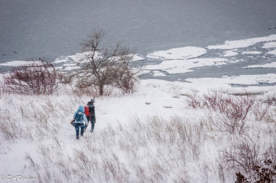 Hikers in Tommy Thompson Park