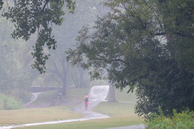 Running in the rain