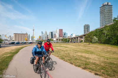 Riding the Port Lands Trails