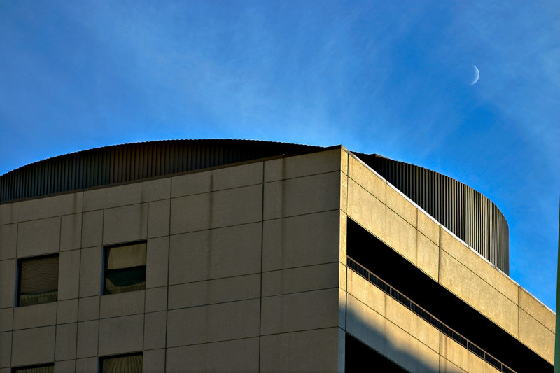 Waxing Crescent Moon over Calgary