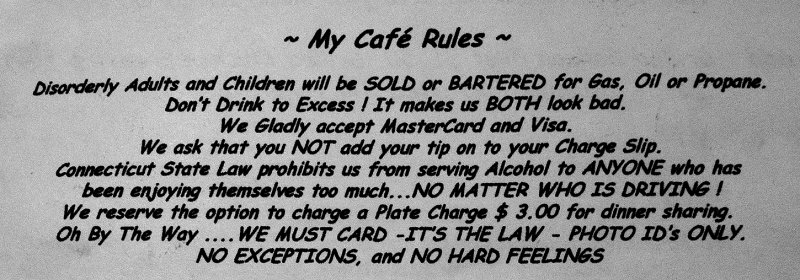 MY Cafe Rules