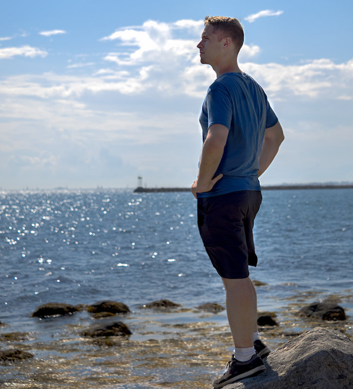 USN Sailor - looking out to sea.
