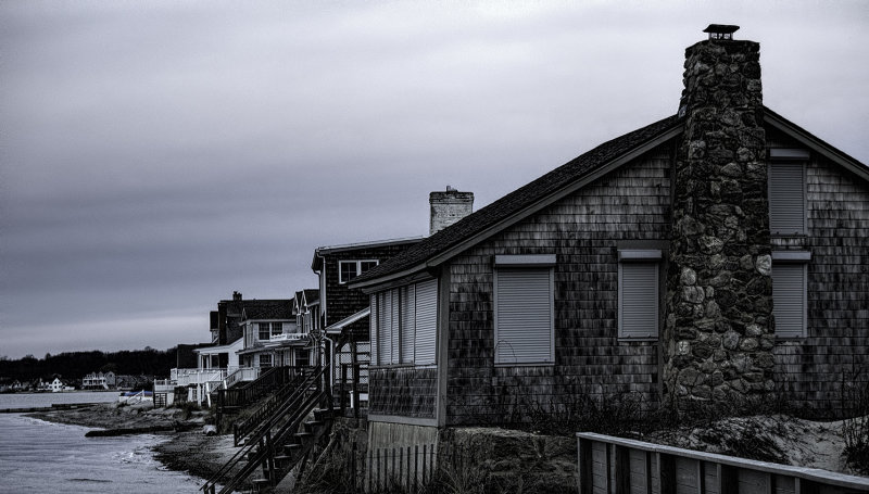 HarveyBeach in December - Grunge, Normal color version below