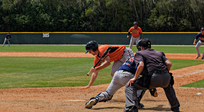 Spring Training - The baseball is in the lower right corner.